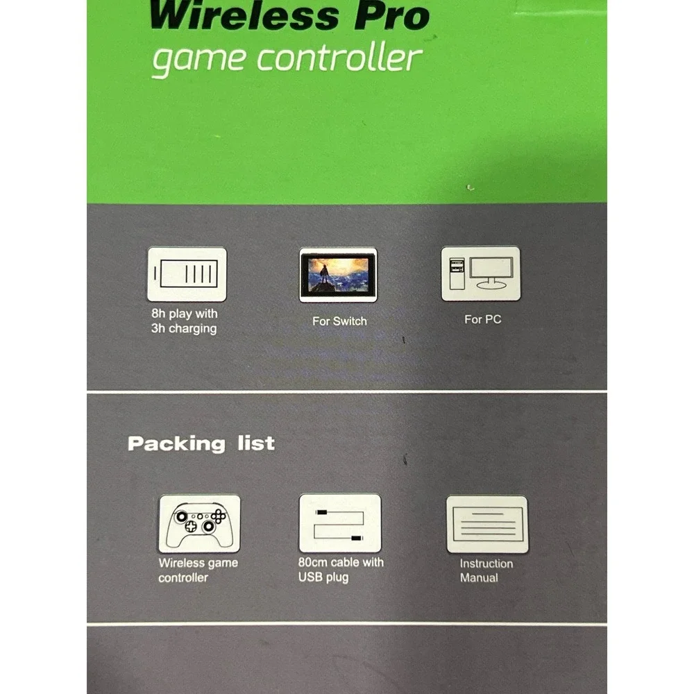 Wireless Pro Game Controller for Switch and PC Black YXSB2 X002FJ29P9 New